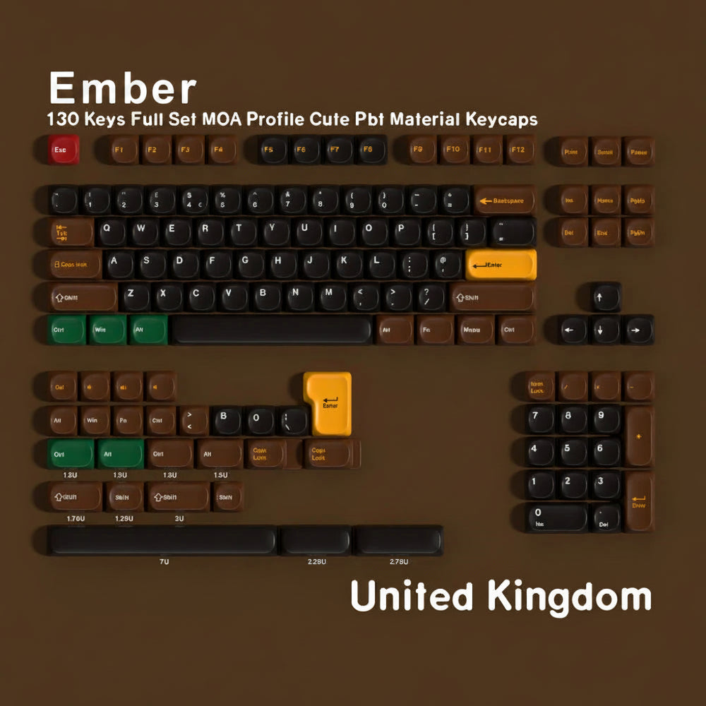 KT Ember — PBT Keycap Set | ISO-UK | MOA